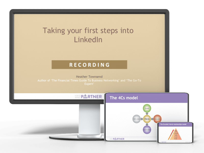 1st steps into LinkedIn recording mockup 1st steps into LinkedIn recording mockup