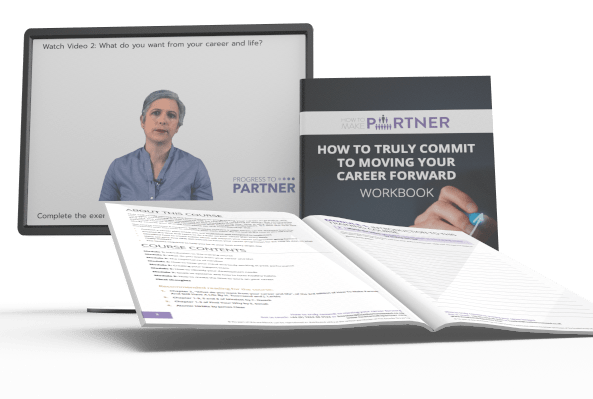 mock up cropped of how to truly commit to your career workbook + monitor