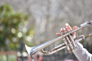 a trumpet to symbolise blowing your own trumpet as one of the top job hunting tips