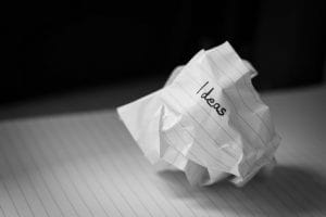 a crumpled piece of paper to represent practicing your presentation for partnership