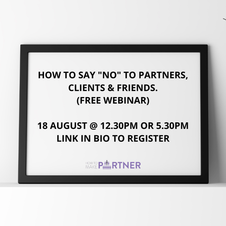 Coffee-break webinar – How to Say “No” to partners, clients and friends