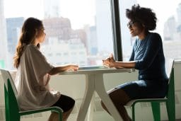 Women having a meeting to represnet how do you succeed in a male-dominated environment