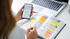 Photo of a busy diary